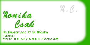 monika csak business card